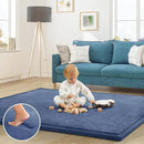 Baby Play Mat for Floor Tummy Time Nursery Rug Muscle Area Rug Playroom Rug Tatami 50 * 50" Memory Foam 1.3" Thick Crawling Mat For Babies,Toddlers, Infants, Kids,Floor Mat(Blue) by CozyNest Decor