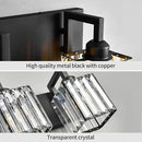 Modern Bathroom Vanity Light 2-Lights Black Crystal Bathroom Wall Light Vanity Light Fixtures by CozyNest Decor