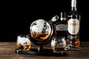 Whiskey Globe Decanter Set with 2 Etched Globe Glasses in Gift Box - Home Bar Accessories for Liquor, Whiskey, Brandy, Gin, Rum, Tequila, Vodka, and Brandy by CozyNest Decor