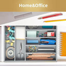 Silverware Organizer 13 Inch Gray Bamboo Kitchen Drawer Organizer 7 Slots Utensil Organizer Silverware Holder Cutlery Organizer Flatware Tray (Large) by CozyNest Decor