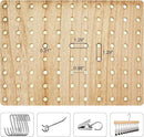 Room Divider Freestanding Folding Pegboard Privacy Screen | 4-Panel Display Stand for Jewelry, Craft Shows, Retail | Natural Wood, Portable & Space-Saving Design (Natural) by CozyNest Decor