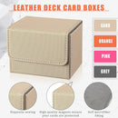 Yookeer 4 Pieces Leather Deck Card Boxes Cards Deck Game Box for Collectible Playing Card Box Compatible with MTG Commander(Pink, Orange, Sand, Gray,Horizontal) by GreenHaven Gardens