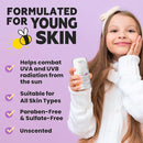 Kid Face Sunscreen Moisturizer with SPF – SPF 30 Mineral Face Sunscreen – Lightweight, Non-Greasy, Reef-Safe with Zinc Oxide & Niacinamide – Broad-Spectrum UV Protection – Daily Moisturizer for Kids by TinyTreasures Baby Boutique
