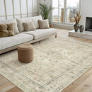 LIVEBOX Washable Area Rug 5x7 Rugs for Living Room Bedroom, Non-Slip Boho Neutral Carpet for Dining Room Office, Low-Pile Farmhouse Soft Carpets for Kids Nursery Room Playroom, Tan by TinyTreasures Baby Boutique