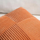 Fancy Homi Set of 2 Orange Boho Long Lumbar Body Decorative Throw Pillow Cover 14x36 Inch for Bed Couch Bedroom Bench, Soft Patchwork Corduroy Textured Pillow Case, Rustic Farmhouse Room Décor by CozyNest Decor