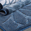 Beverly Rug Outdoor Runner Rug 2x7 Modern Floral Tropical Area Rugs for Indoor and Outdoor Patio Easy to Clean Non Shedding Living Room Porch Garden Washable Outside Carpet (2 x 7 Navy Blue) by CozyNest Decor