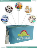 FANKANG Rectangular Laundry Basket Nursery Storage Fabric Storage Bin Storage Hamper,Gift Baskets (Single Dinosaur) by TinyTreasures Baby Boutique