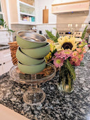 Monkey Proof™ Non-Toxic Stainless Steel Child Bowl 5” with Non-Slip Silicone Shell, (Set of 4 bowls) Unbreakable, Mess Free Feeding for Babies, Toddlers, Kids, BPA free (Sage Green) by TinyTreasures Baby Boutique