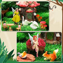 Soaoo Fairy House Garden Figurines Kit Spring Garden Decor Easter Basket Decoration Spring Decoration Outdoor Wildflower Butterfly Fairy Mushroom Party Supplies Micro Landscape Ornaments by GreenHaven Gardens