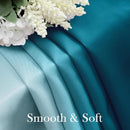 HOMEIDEAS Turquoise Ombre Blackout Curtains 52 X 96 Inch Length Gradient Room Darkening Thermal Insulated Energy Saving Grommet 2 Panels Window Drapes for Living Room, Bedroom by TinyTreasures Baby Boutique