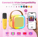 Mini Karaoke Machine for Kids Adults, Portable Karaoke Microphone Singing Speaker Bluetooth Karaoke Player with 2 Wireless Mic, Birthday Gifts for Girls Boys 4-12 Year Old, Family Home Party(Yellow) by TinyTreasures Baby Boutique