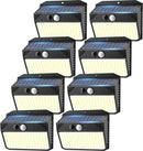 Solar Lights Outdoor, 150 LED, 8 Pack, Motion Sensor, IP65 Waterproof, 3 Lighting Modes, Solar Powered Light Fixture for House, Garden, Patio, Fence, Garage by GreenHaven Gardens