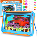 Magic LED Drawing Board for Kids, Toys for Boys Ages 5-7, Light Up Tracing Pad with 9 Double-Sided Cards, 6 Washable Pens, Glow Up Toys for Kids 4-6 Year Old Christmas Birthday Gifts by TinyTreasures Baby Boutique