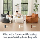 Giant Plush Bean Bag Chair for Adults with Armrests - Oversized Comfy Green Beanbag Lounge Lazy Floor Sofa Accent Chair for Living Room, Bedroom & Dorm, Cozy Fluffy Single Cloud Mini Couch by CozyNest Decor