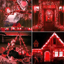 JMEXSUSS 4 Pack Red Solar Fairy Lights, Total 400 LED 132FT Red Solar Lights Outdoor Waterproof, 8 Modes Copper Wire Solar String Lights for Outside Patio Christmas Valentine Day Decorations by GreenHaven Gardens