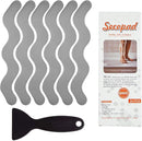 USA Patented Anti Slip Shower Stickers 24 PCS Safety Bathtub Strips Adhesive Decals with Premium Scraper for Bath Tub Shower Stairs Ladders Boats (Gray) by TinyTreasures Baby Boutique