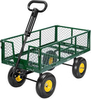 VIVOHOME Garden Cart Steel Heavy Duty 900 LBS Yard and Garden Wagon with 10 inch Tire and Handle Attach to ATV or Tractor Green by GreenHaven Gardens