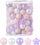 GOGOSO Balls for Ball Pit - Plastic Ball for Toddlers 1-3, Baby Kids Ball Pool Decoration 50 100 200 300 500 1000 (A Purple+Pink+White+Clear, 200 Balls) by TinyTreasures Baby Boutique