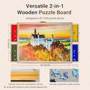 Wooden 2-in-1 Rotating & Tilting Puzzle Board for 1500 Pieces, 26"x36" Jigsaw Puzzle Table with Drawers, Cover & Lazy Susan, 60° Ergonomic Non-Slip Surface, Portable Board with 4 Sorting Trays by TinyTreasures Baby Boutique