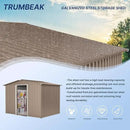 8FT x 6FT Metal Outdoor Storage Shed,Utility and Tool Shed Storage House w/Lockable Sliding Doors & Air Vent,Garden Shed for Backyard,Garden,Patio,Lawn by GreenHaven Gardens