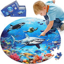 Underwater Ocean Floor Puzzle for Kids Ages 4-6, Shark Toys for Boys Girls, 70 Pieces Large Jigsaw Shark Puzzles for Kids Ages 3-8, Educational Ocean Animals Toys for Birthday Christmas by TinyTreasures Baby Boutique