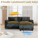 URRED Modular Sectional Sofa Comfy Cloud Couch, Modern Chenille Sofa Sleeper Deep Seat Couches with Ottoman/Pillows for Living Room (Black, 82.6''- L Shape) by CozyNest Decor