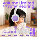 Puro Sound Labs BT2200 Plus Kids Bluetooth Headphones – Volume-Limiting 85dB, Studio-Grade Audio, Over-Ear & Comfy Design, 20-Hour Battery Life, Easy to Connect Wireless Headphones for Kids, Purple by TinyTreasures Baby Boutique