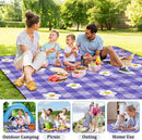 Extra Large Picnic Blanket Waterproof,80"x 80"Foldable Machine Washable Beach Blanket,Outdoor Blanket for 6-8 Adults,Suitable for Indoor Crawling,Park Beach,Camping,Hiking,Family Travel(Purple) by TinyTreasures Baby Boutique
