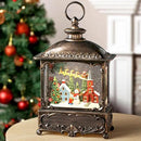 Christmas Snow Globe Lantern Christmas Decorations Gifts Snowman Santa Claus Church Village Scene Musical Glitter Snowfall USB/Battery Timer 12 inch by CozyNest Decor