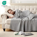 Joydeco Chunky Cable Knit Throw Blanket, Lightweight 100% Cotton Soft Cozy Throw Twin Blanket for Couch Bed and Sofa, Rustic Breathable Farmhouse Blanket Gift for Women Men(Grey, 51"x63") by CozyNest Decor
