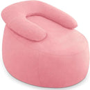HABUTWAY Bean Bag Chair with U-shaped Pillow for Adult and Kids Big BeanBag Chair with Filling Ultra Soft Faux Fur Couch Chair with Washable Cover for Living Room Bedroom Office, Light Pink&Light Pink by CozyNest Decor