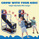 JOYIN Arcade Basketball Game Set with 4 Balls and Hoop for Kids 3 to 12 Years Old Indoor Outdoor Sport Play - Easy Set Up - Air Pump Included - Ideal for Competition by TinyTreasures Baby Boutique