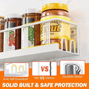 Spice Rack Wall Mounted 3 Pack, Space-Saving Spice Organizer for Spice Jars and Seasonings,Screw or Adhesive Hanging Spice Rack Organizer for Your Kitchen Cabinet,or Pantry Door White by CozyNest Decor