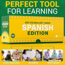 Spanish Vocabulary Flash Cards – 600 Full Color Cards [Updated 2025 Edition] Educational Language Learning Resource - Memory & Sight Words – Game Like Play - Kids, Grade School, Classroom, Homeschool by TinyTreasures Baby Boutique