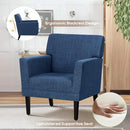 COLAMY Accent Chair Set of 2 for Living Room, Modern Upholstered Fabric Accent Armchair with Back, Soft Single Sofa Chair with Arms for Bedroom/Office/Reception Room, Blue by CozyNest Decor