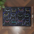 Black Play Cat Rug for Playroom for Boys Girls 59"x39" Funny Cute Cat Cartoon Decor for Bedroom Living Room Non-Slip Comfy Floor Casual Mat Carpet Washable by TinyTreasures Baby Boutique