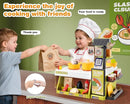 Kids Kitchen Food PlaySet - Simulated Seafood Fast Food Restaurant Toy with Cash Register, Includes Color-Changing Food Sound and Light Effects, Suitable Birthday Gift for Boys and Girls Aged 3-5 by TinyTreasures Baby Boutique
