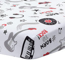 Lambs & Ivy Rock Star Musical Instruments 3-Piece Baby Crib Bedding Set - Gray by TinyTreasures Baby Boutique