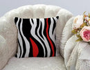TSSOHU Throw Pillow Cover Geometric Black and White Red Abstract Line Decorative Pillow Case Home Decor Square 18x18 Inches Pillowcase by CozyNest Decor