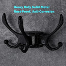 Heavy Duty Swivel Coat Hook Space Saving Towel Rope Hook Wall Mount Triple Swing Arms for RV Bathroom Kitchen Garage,Matt Black by CozyNest Decor