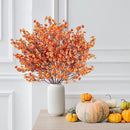 Sggvecsy 15 Pcs Babys Breath Artificial Flowers Gypsophila Bouquets Bulk Real Touch Fake Silk Flowers for Home DIY Floral Arrangement Table Centerpiece Fall Autumn Decoration (Fall Orange) by CozyNest Decor