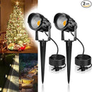 12W Landscape Lighting - Warm White Plug in Outdoor Landscape Light IP65 Waterproof 120V Lawn Flag Light Christmas Halloween Decorative Spotlight for Tree Outdoor Indoor Yard Garden, 2 Packs by GreenHaven Gardens