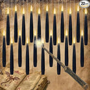GenSwin 22pcs Flameless Floating Candle with Magic Wand Remote Timer, Battery Operated Hanging Window Candles Flickering, 6.1" LED Electric Candles for Christmas Halloween Decorations(Black) by CozyNest Decor