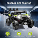 ANPABO 24V 4WD Ride on Car Truck w/Remote Control, 2WD/4WD Switchable Kids UTV, 4 Shock Absorbers, 19" Spacious Seat, Soft Start, Music Player, Electric Car for Kids by TinyTreasures Baby Boutique