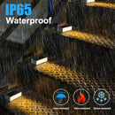 T-SUN Solar Step Light 3000K Solar Stair Lights Outdoor Waterproof LED Step Lights for Outside Stair Deck Pathway Patio Porch Warm White 6 Pack by GreenHaven Gardens