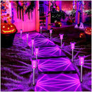 DenicMic Halloween Solar Lights Outdoor 15 Pack Purple LED Waterproof Yard Garden Patio Backyard Pathway Walkway Landscape Lawn Outside Halloween Decorations Outdoor by CozyNest Decor