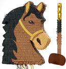 WERNNSAI Horse Piñata - Brown Horse Party Decorations Hanging Cowboy Piñata with Blindfold and Bat Western Cowboy Party Favors for Kids Boys Classroom Activities Game by TinyTreasures Baby Boutique