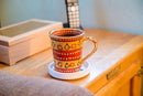 Encantada Handmade Hand-Painted Authentic Mexican Pottery Mugs (1-Pack, Mas Red) by CozyNest Decor