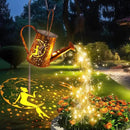 Big Solar Lanterns Outdoor Waterproof, Moon Fairy Watering Can Garden Decor,Hanging Solar Lights Yard Art, Outside Patio Decorations Gardening Birthday Gifts for Mom Grandma Women with Shepherd Hook by GreenHaven Gardens
