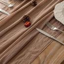 6pcs Nude Gauze Rustic Cheesecloth Table Runner 120 Inch 10 FT for Wedding Baby Shower Bridal Shower Birthday Engagement Garden Outdoor Party Long Sheer Boho Decorations by CozyNest Decor